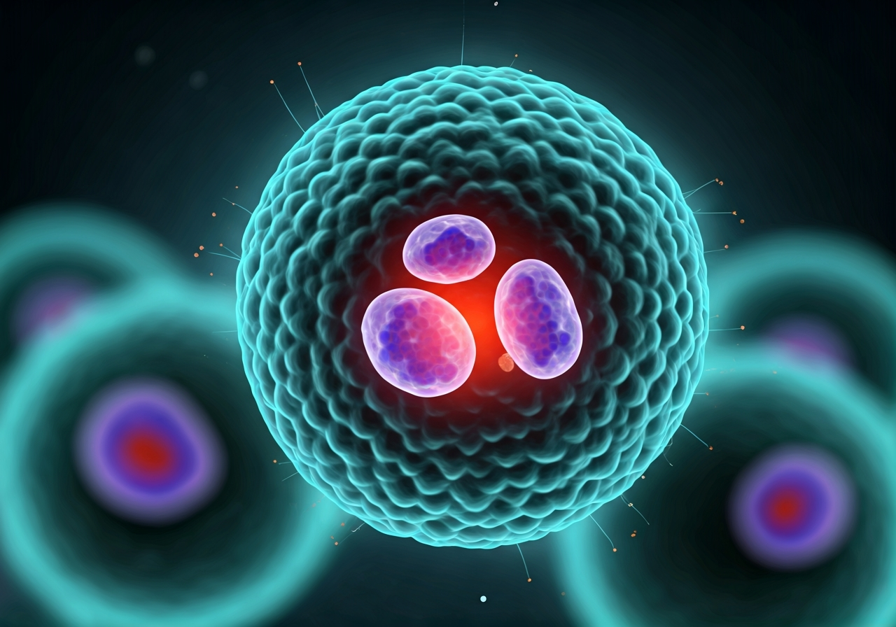 Detoxikace po očkování: 5 kroků (Jednoduchý návod) 2 Microscopic visualization of human B and T lymphocytes interacting with vaccine antigens, professional medical aesthetic, clean clinical background, soft blue and teal lighting, high resolution, 85mm lens, no text, no letters, no words