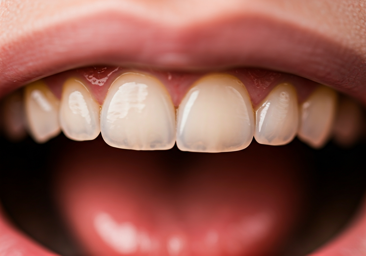 Podrážděné patro: Úleva do 5 minut (Krok za krokem) 2 Macro clinical photography of a healthy human oral cavity showing the roof of the mouth, professional medical examination style, soft focus background, bright natural lighting, 85mm lens, high resolution, no text, no words, no letters