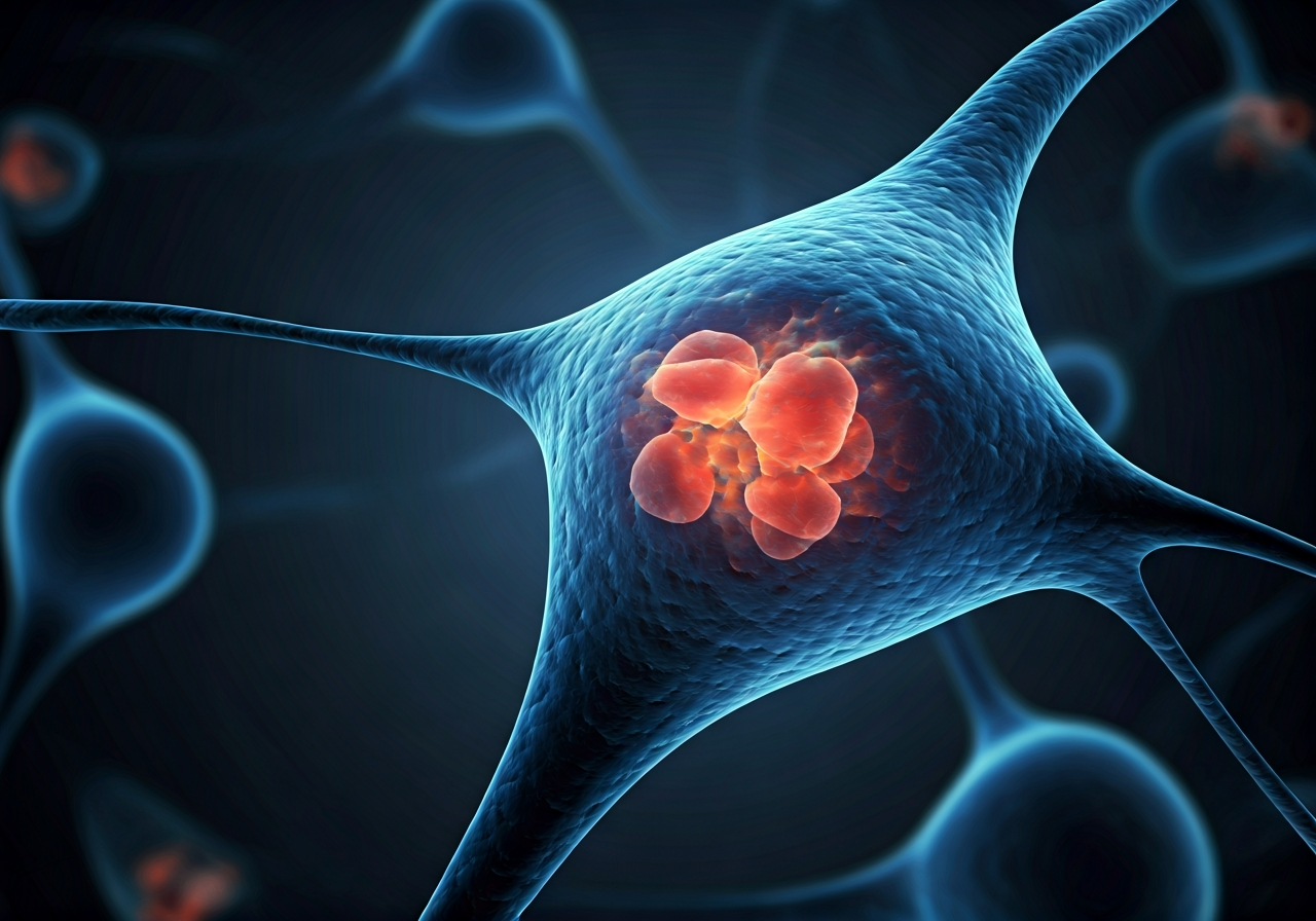 A scientific 3D illustration of a neuronal synapse focusing on adenosine receptor binding sites, clean laboratory aesthetic, soft cinematic lighting, premium medical visualization, high detail, no text, no words, no letters