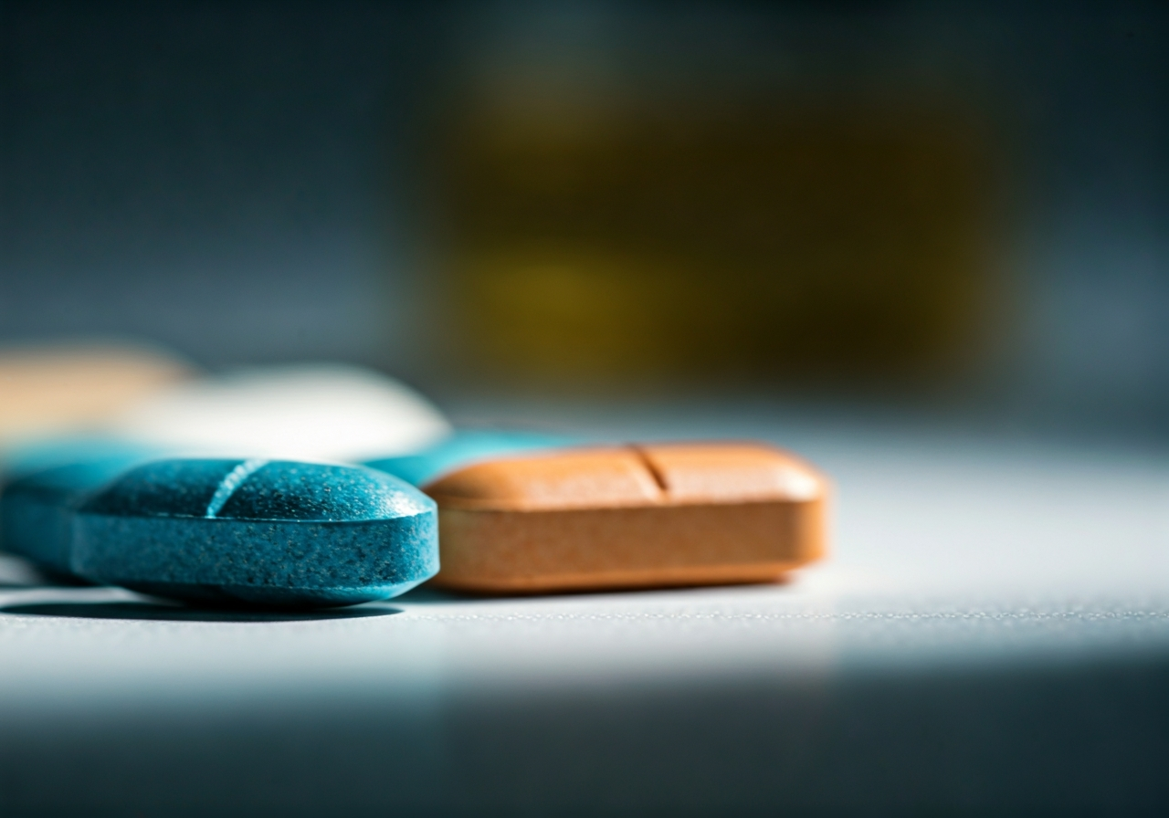 Ascorutin Zentiva: Recenze 2026 (Co skutečně funguje?) 2 Macro photography of medical tablets on a clean, white laboratory surface, soft natural lighting, focus on chemical texture and symmetry, high-end editorial style, 85mm lens, no text, no letters.
