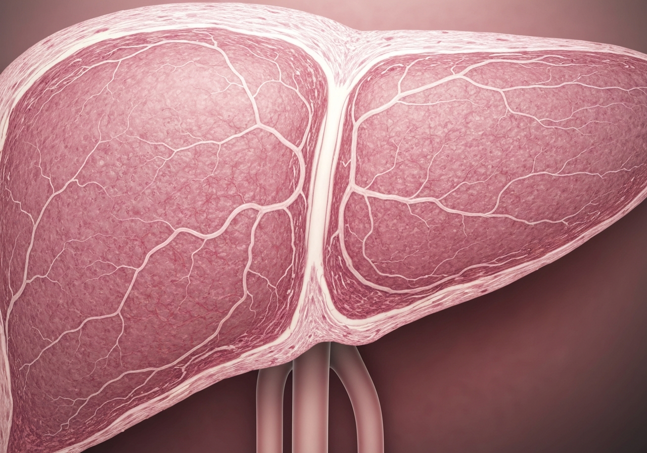 Close-up macro photography of human liver tissue and cellular detoxification process, abstract scientific visualization, clean laboratory aesthetic, soft clinical lighting, 85mm lens, high resolution, no text, no words, no letters