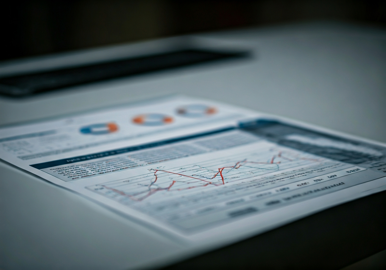 A professional medical report showing bone density graphs and charts on a clean, modern clinical desk, soft diagnostic lighting, 85mm lens, high-end editorial aesthetic, no text, no words, no letters