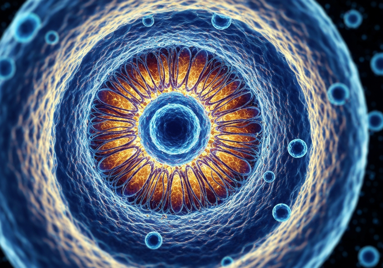 Vodík: Zázrak, nebo mýtus? Pravda o detoxu (2026) 3 A microscopic view of healthy human mitochondria inside a cell, vibrant glowing energy transfer, bioluminescent blue and gold hues, deep focus, editorial scientific aesthetic, hyper-realistic, 85mm lens, no text, no words, no letters