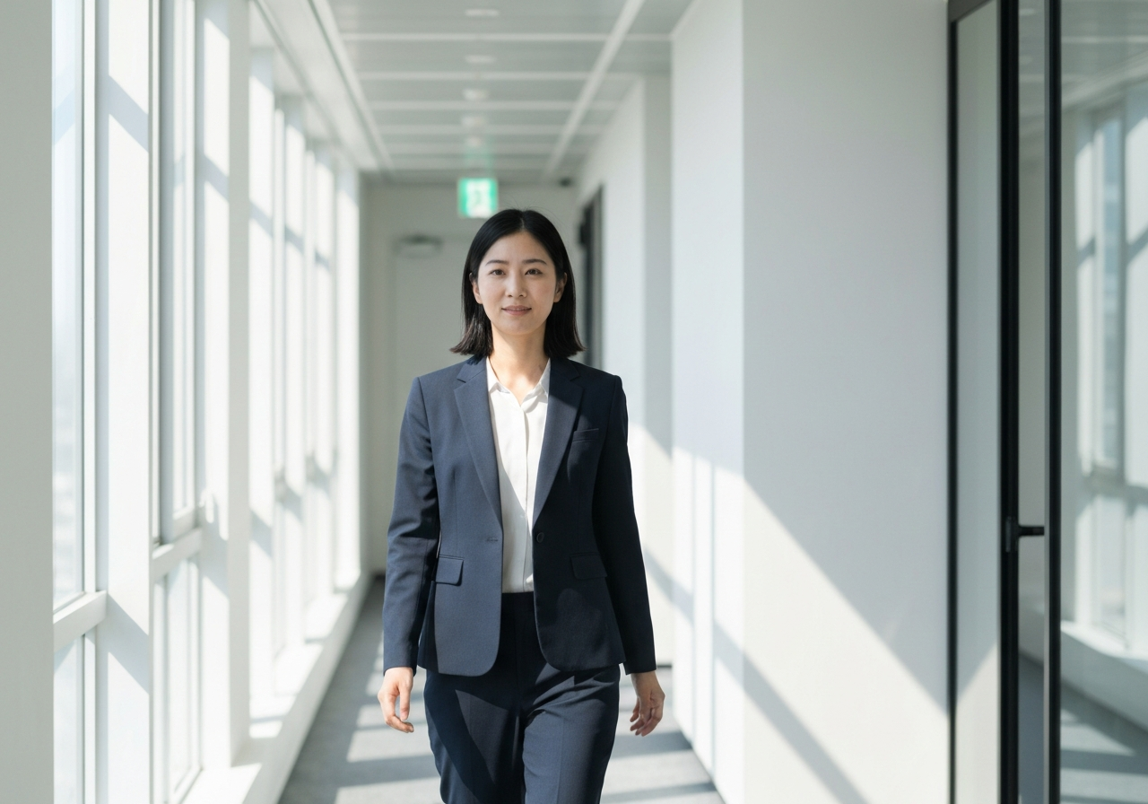 Jak vyčistit cévy: 6 přírodních metod (Rychlý návod) 3 A professional person walking in a bright, modern office corridor, minimalist aesthetic, natural morning light pouring through windows, editorial photography, 85mm lens, shallow depth of field, no text, no words, no letters.